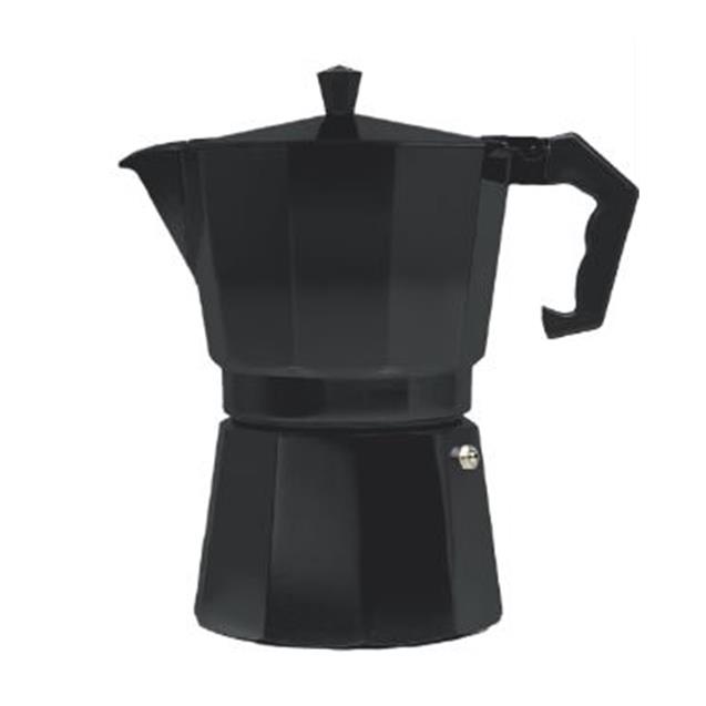 Cafetera Italiana Crystal Rock 12 Pocillos Aluminio Negro (57916717)