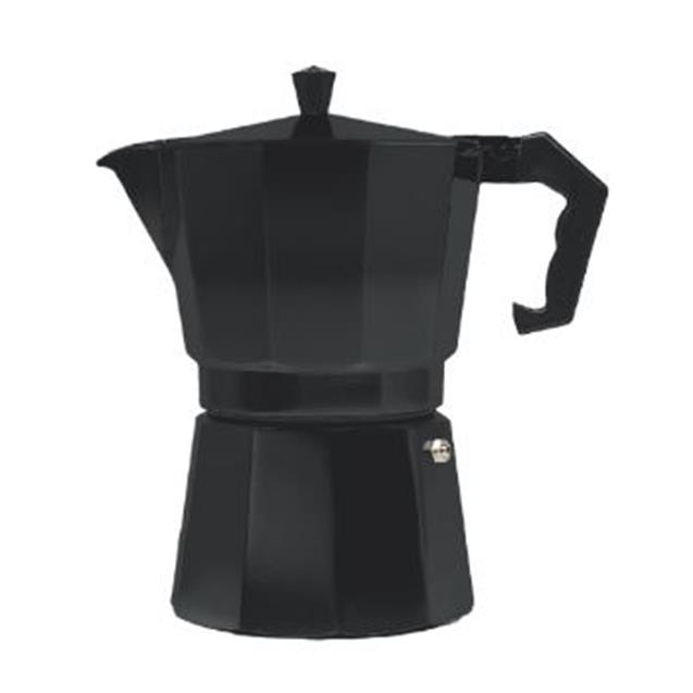 Cafetera Italiana Crystal Rock 9 Pocillos Aluminio Negro (57916716)