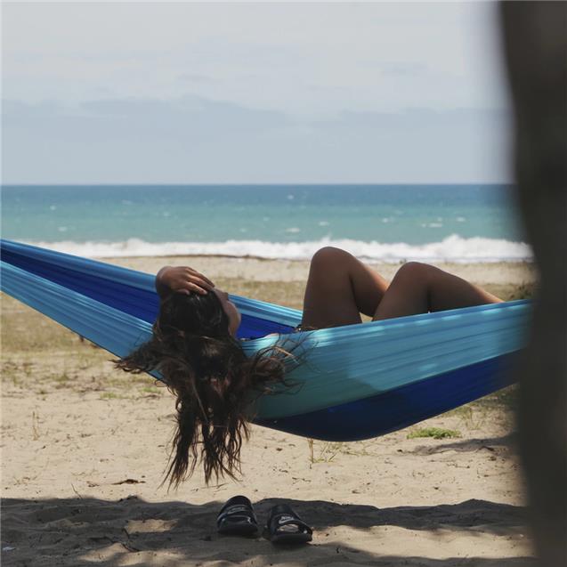 Hamaca Camping Origami Ultraligth Pocket Celeste/Azul