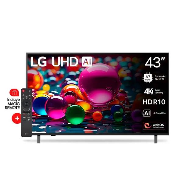 Smart TV LED LG 43" 4K UHD WEBOS AI ThinQ (43UA8050PSA)