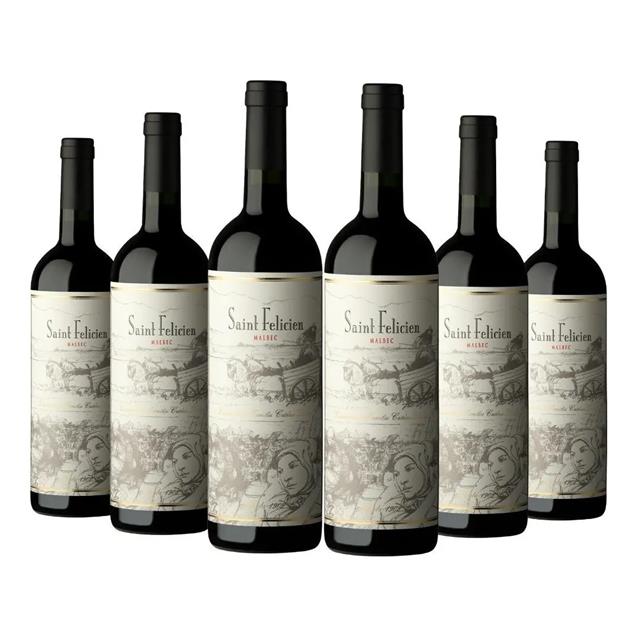 Caja Vino Saint Felicien Cabernet Franc X6 Unidades 750cc